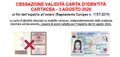 Carta dIdentità cartacea non più valida